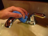 scrubbing faucets