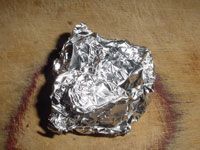 wad of aluminum foil