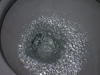 water in a toilet bowl