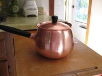 shiny clean copper pot