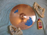 cleaning cymbals with metal polish
