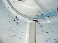 Ink stains on a dryer interior
