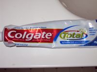 used tube of colgate