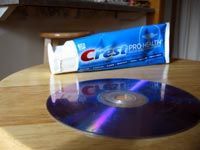 bottle of toothpaste by dvd