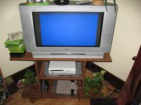 tv stand with games