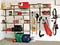 organized garage shelving