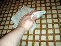 drying the grout