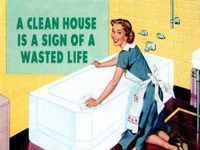 1950s clean house sign