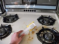 scraping up kitchen grease