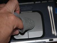 wiping down touchpad
