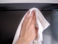 cloth wiping screen