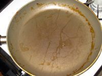 stained frying pan
