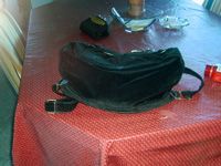 purse on a table