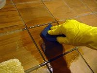 Hand scrubbing tiles