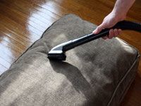 vacuuming upholstery