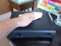 wiping down xbox 360 surface
