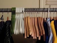 hangers in the closet