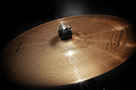 Close up of a drumset cymbal